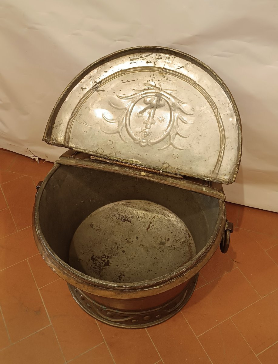 GRANDE PENTOLA IN RAME PRIMA META' XVIII SECOLO-photo-6