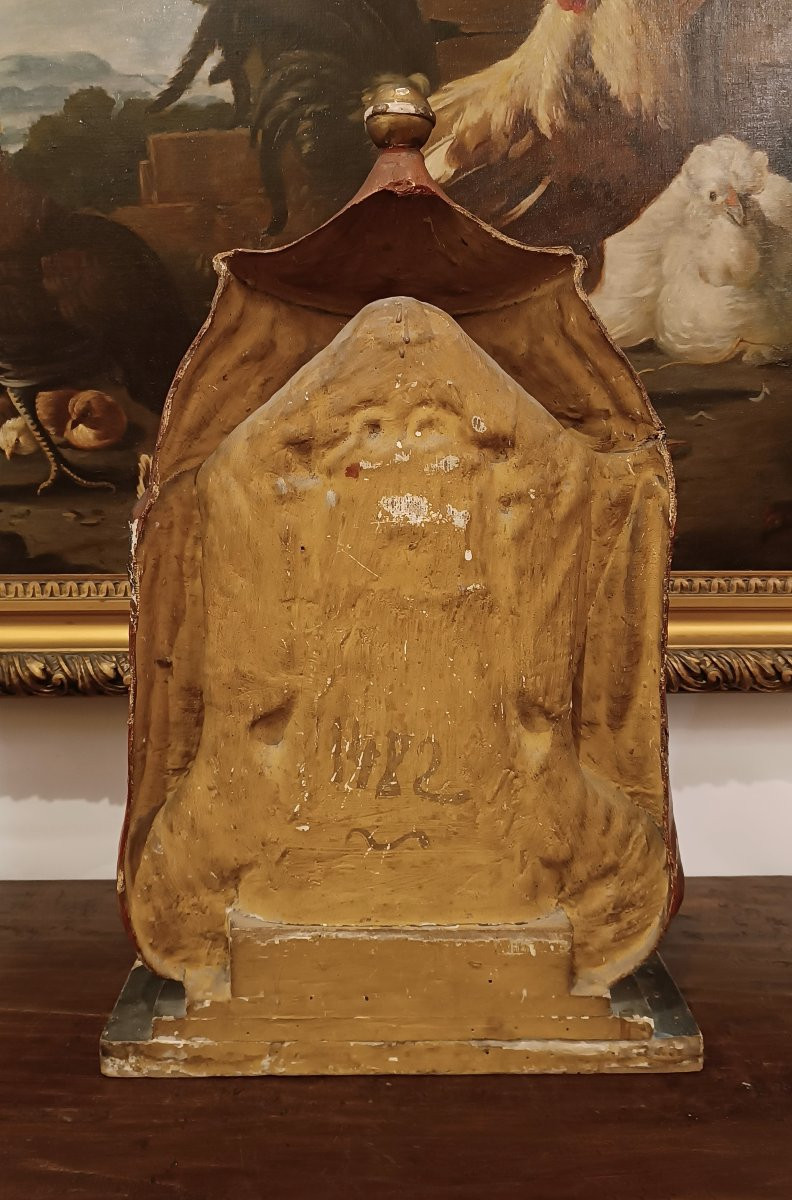 TABERNACOLO AD ALTARE CON SANTA BARBARA FINE XVII SECOLO-photo-4