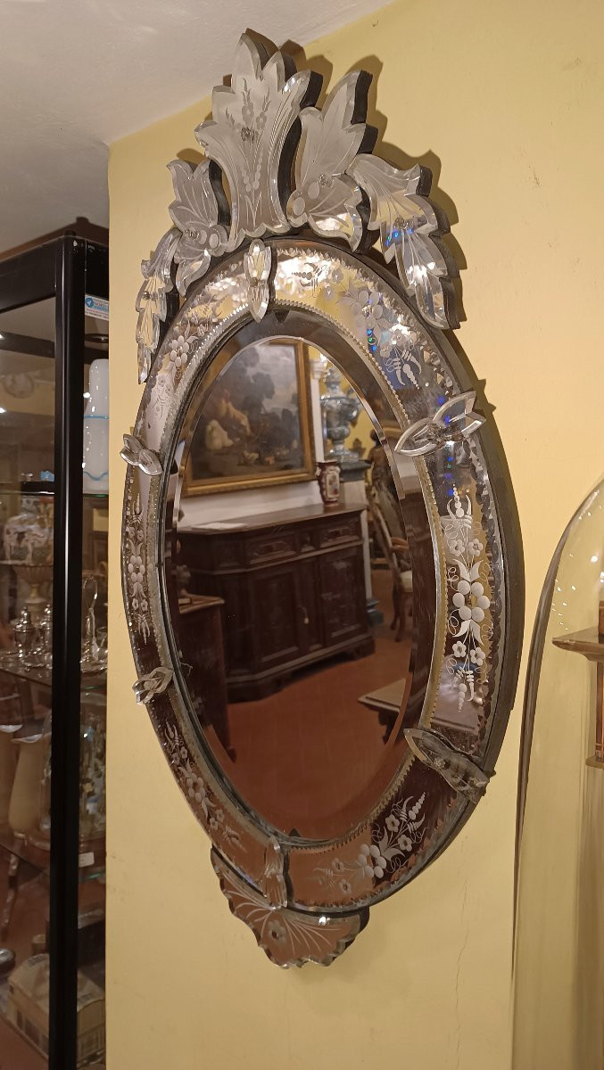 SPECCHIERA IN VETRO DI MURANO META' XIX SECOLO-photo-4