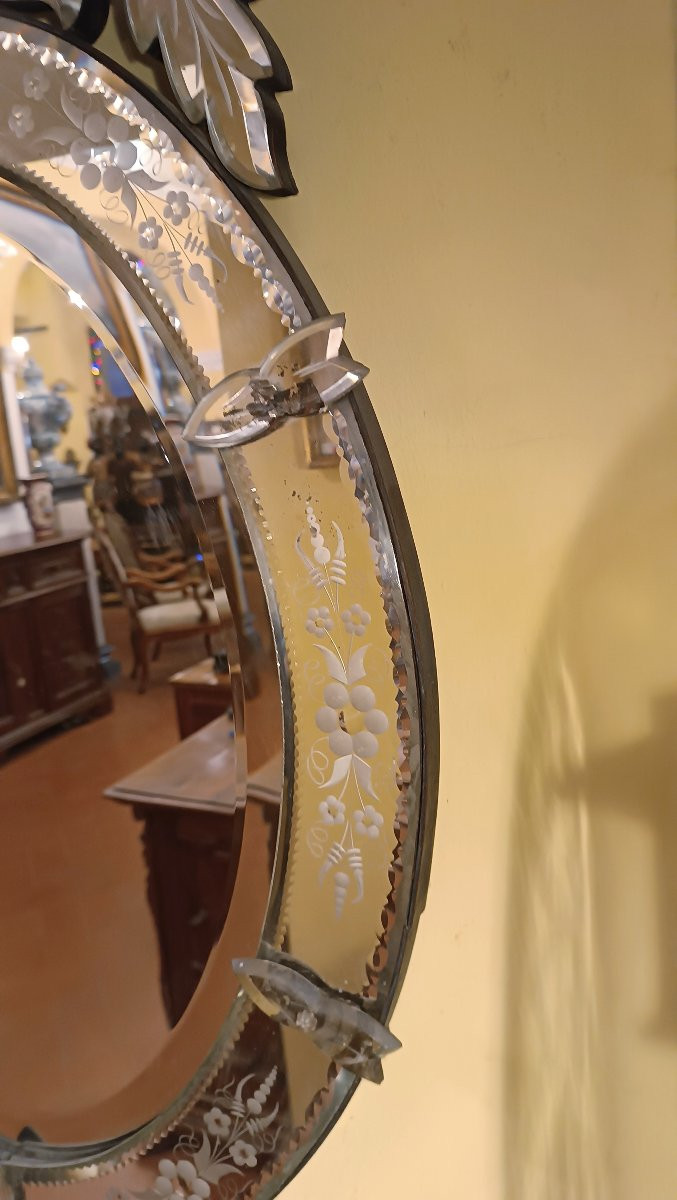 SPECCHIERA IN VETRO DI MURANO META' XIX SECOLO-photo-4