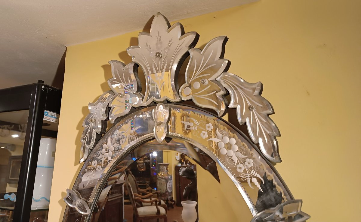 SPECCHIERA IN VETRO DI MURANO META' XIX SECOLO-photo-5