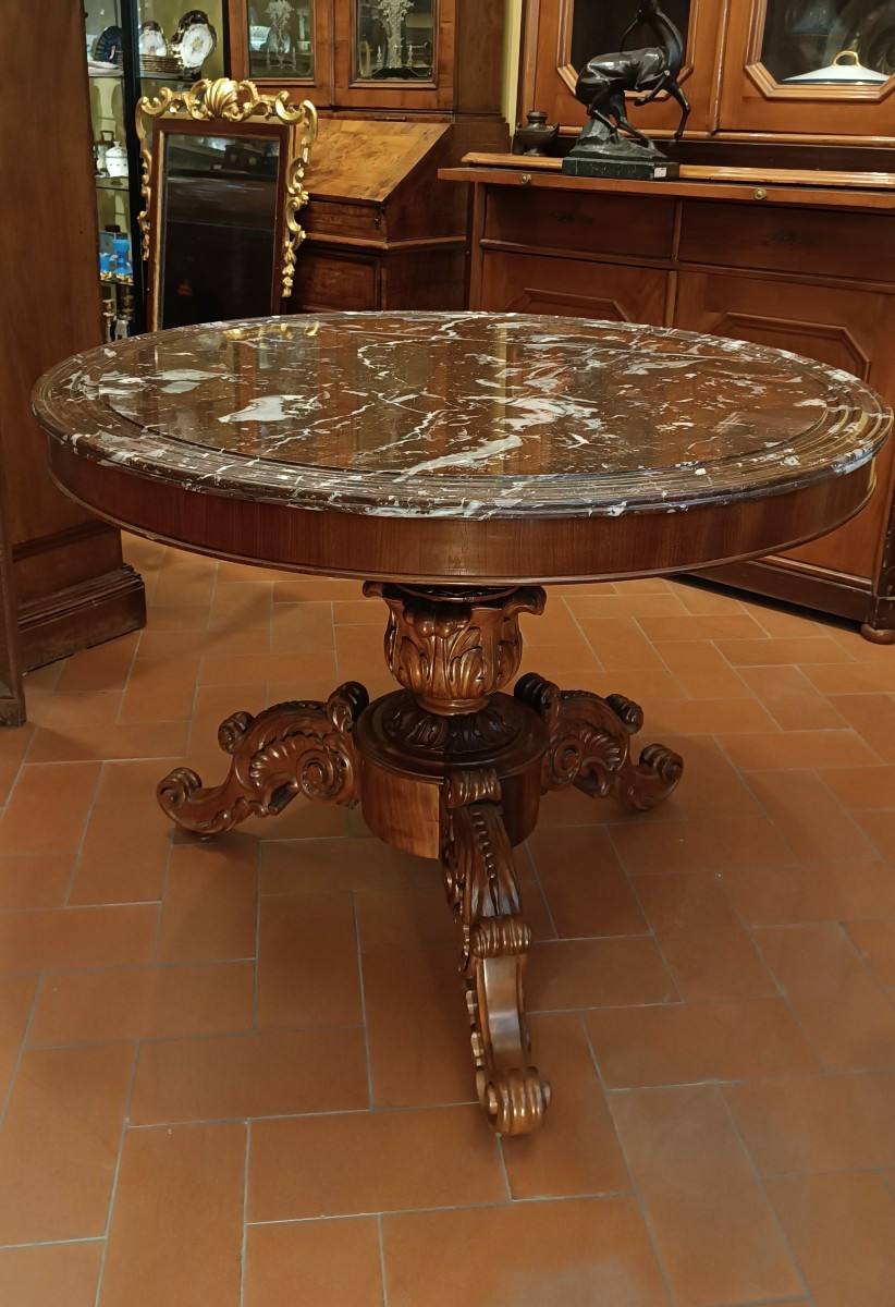 TAVOLO DA CENTRO LUIGI FILIPPO META' XIX SECOLO