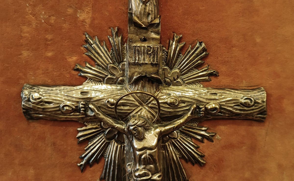 CROCIFISSO IN ARGENTO PRIMO XIX SECOLO-photo-2