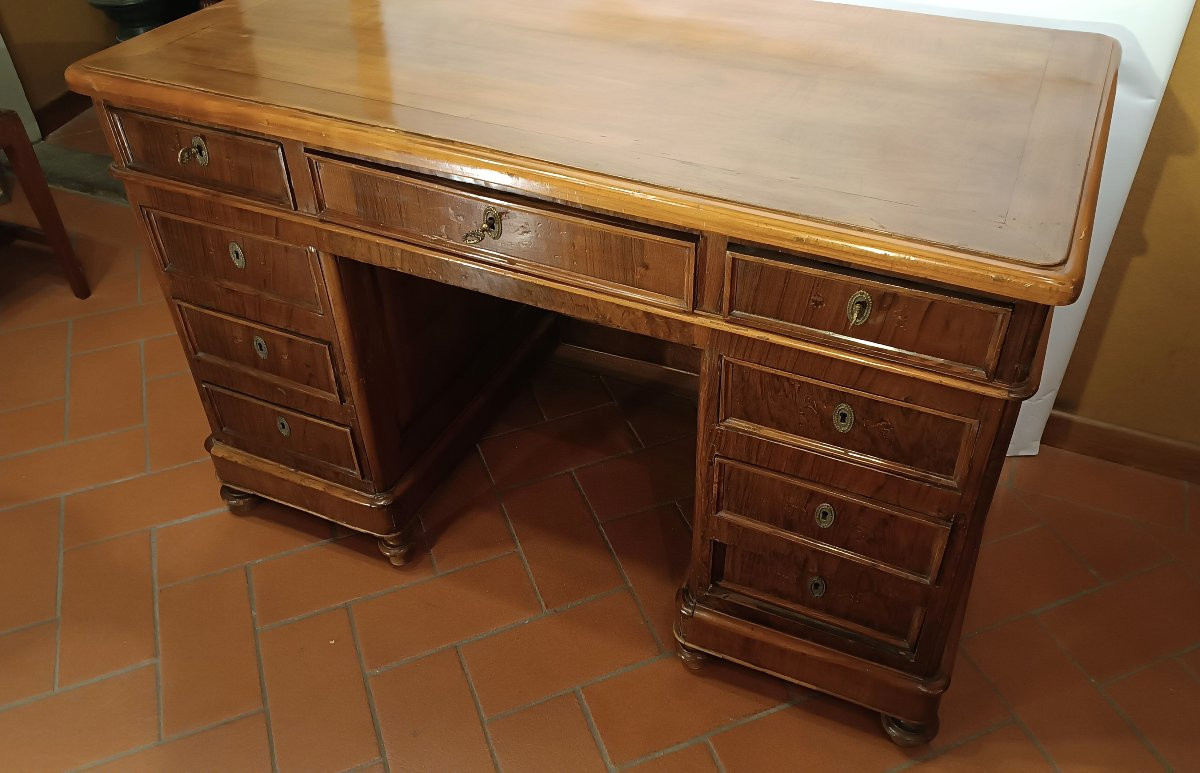 SCRITTOIO IN NOCE SECONDA META' XIX SECOLO-photo-1