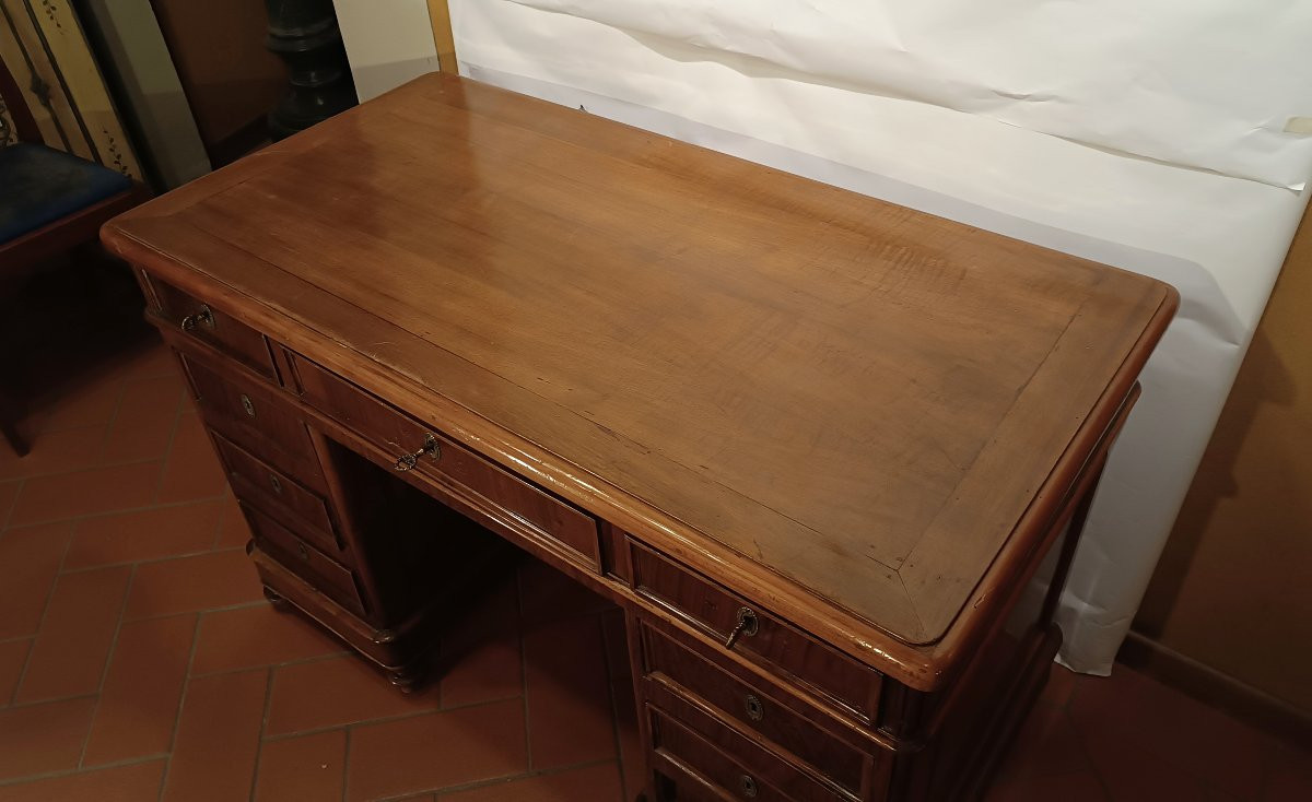SCRITTOIO IN NOCE SECONDA META' XIX SECOLO-photo-3
