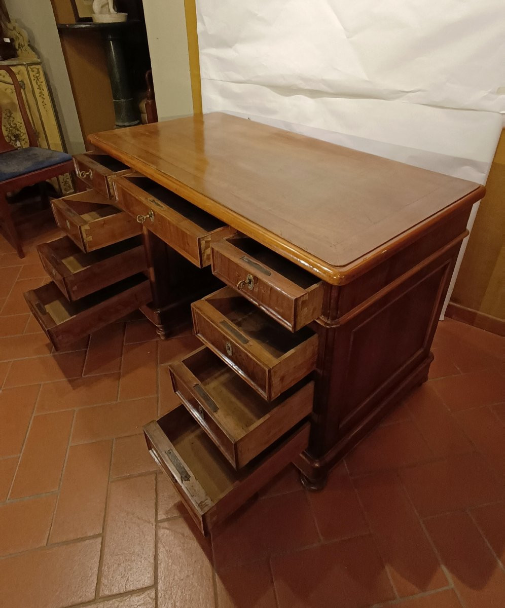 SCRITTOIO IN NOCE SECONDA META' XIX SECOLO-photo-5