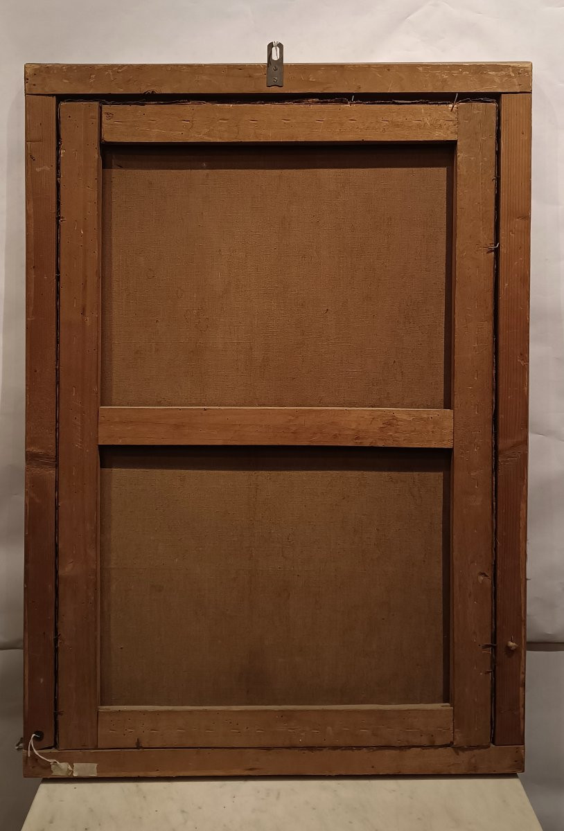 DIPINTO CON INTERNO DEL BARGELLO DI FIRENZE META' XIX SECOLO -photo-4