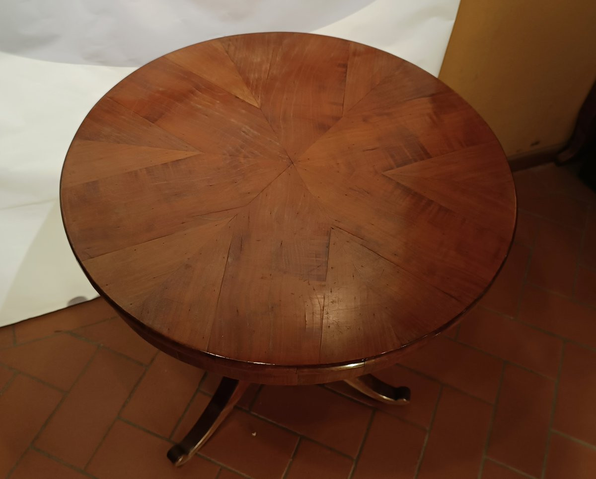 TAVOLO LASTRONATO IN CILIEGIO META' XIX SECOLO -photo-1