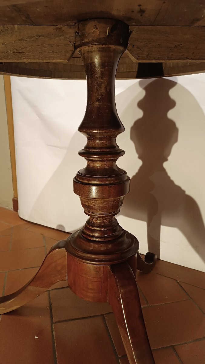 TAVOLO LASTRONATO IN CILIEGIO META' XIX SECOLO -photo-2