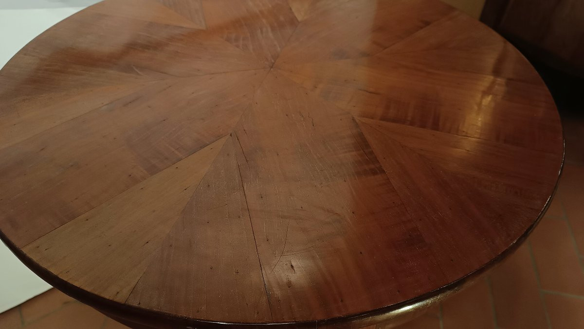 TAVOLO LASTRONATO IN CILIEGIO META' XIX SECOLO -photo-4