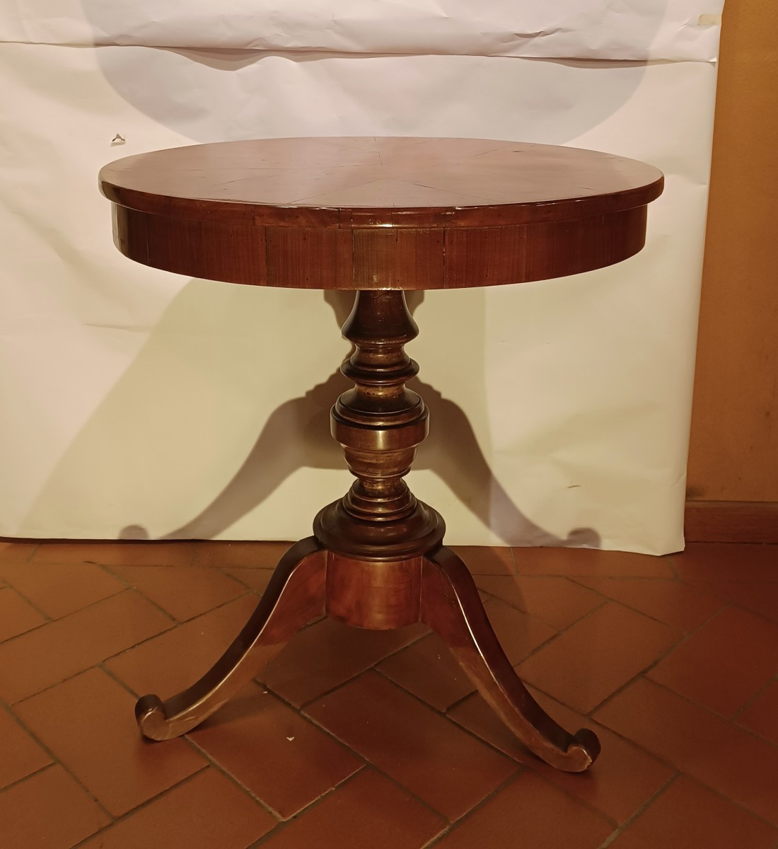 TAVOLO LASTRONATO IN CILIEGIO META' XIX SECOLO 