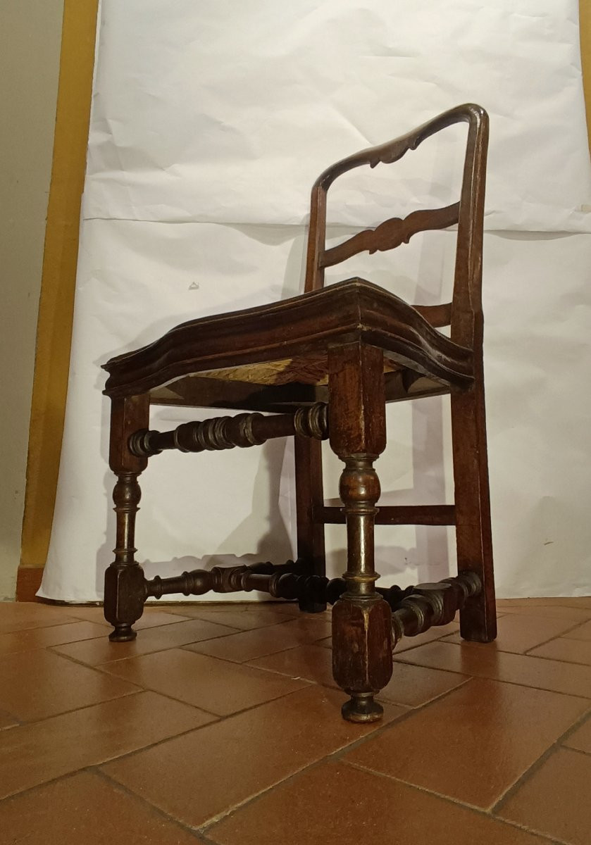 COPPIA DI SEDIE LUIGI XIV PRIMA META' XVIII SECOLO-photo-2