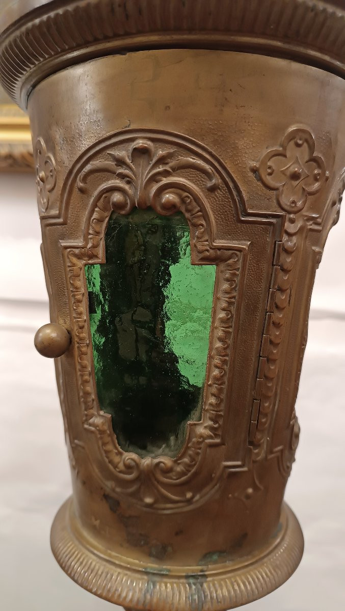 COPPIA DI LANTERNE DA PROCESSIONE META' XIX SECOLO-photo-2