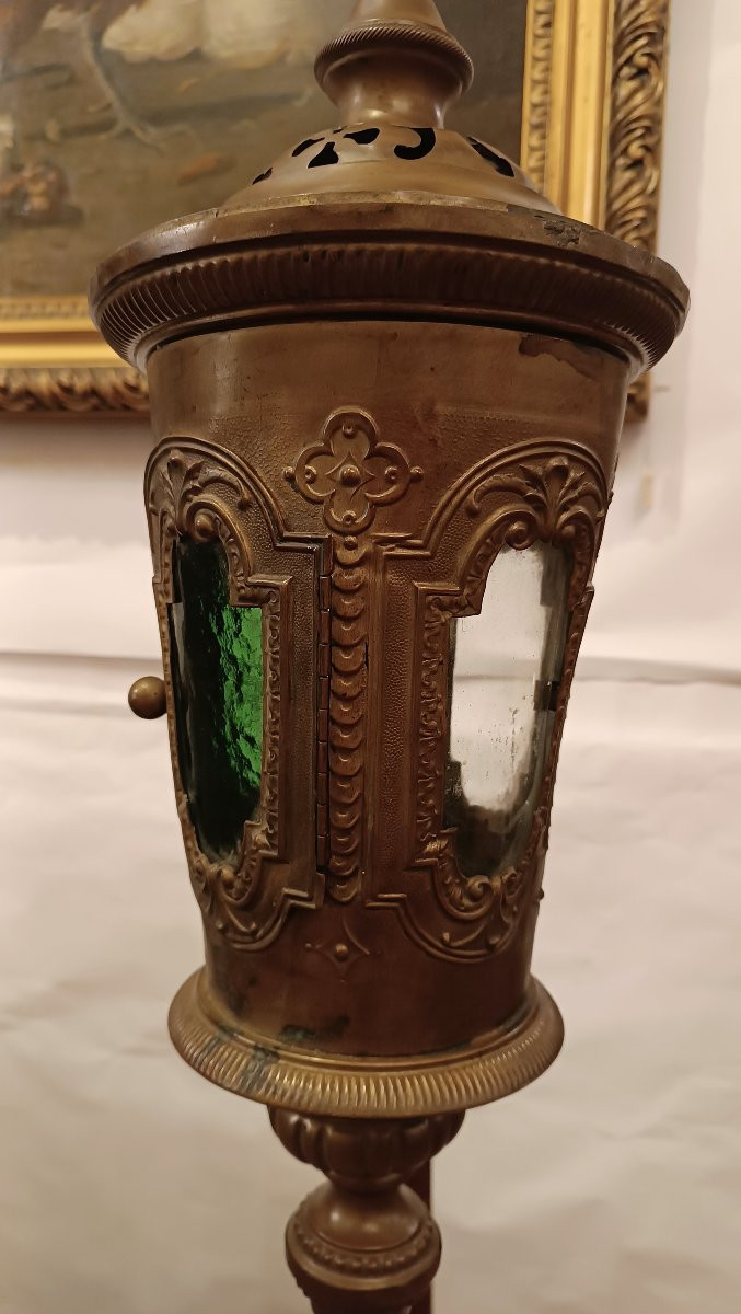 COPPIA DI LANTERNE DA PROCESSIONE META' XIX SECOLO-photo-3