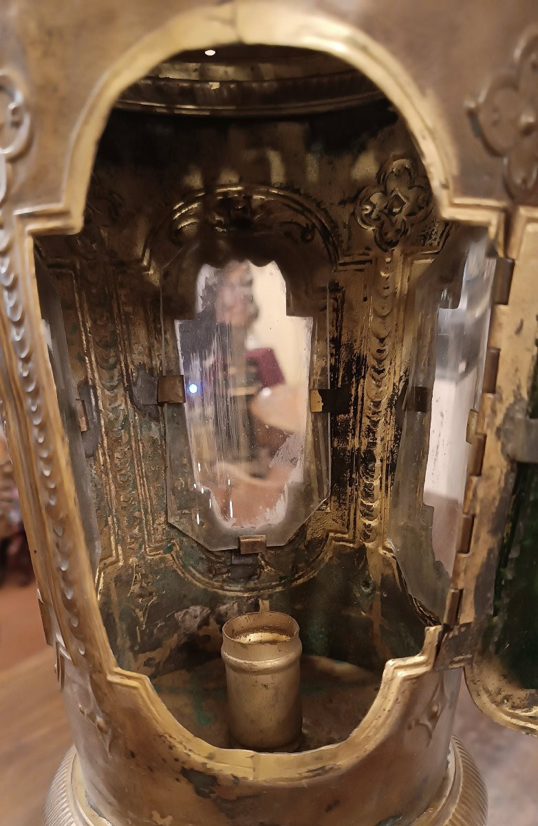 COPPIA DI LANTERNE DA PROCESSIONE META' XIX SECOLO-photo-6