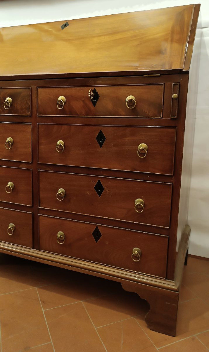 RIBALTA IN MOGANO VITTORIANA META' XIX SECOLO -photo-2