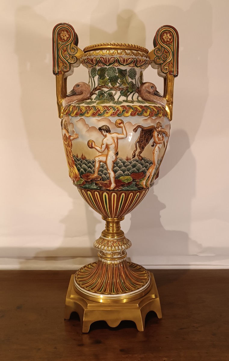 VASO GINORI CAPODIMONTE SECONDA META' XIX SECOLO 