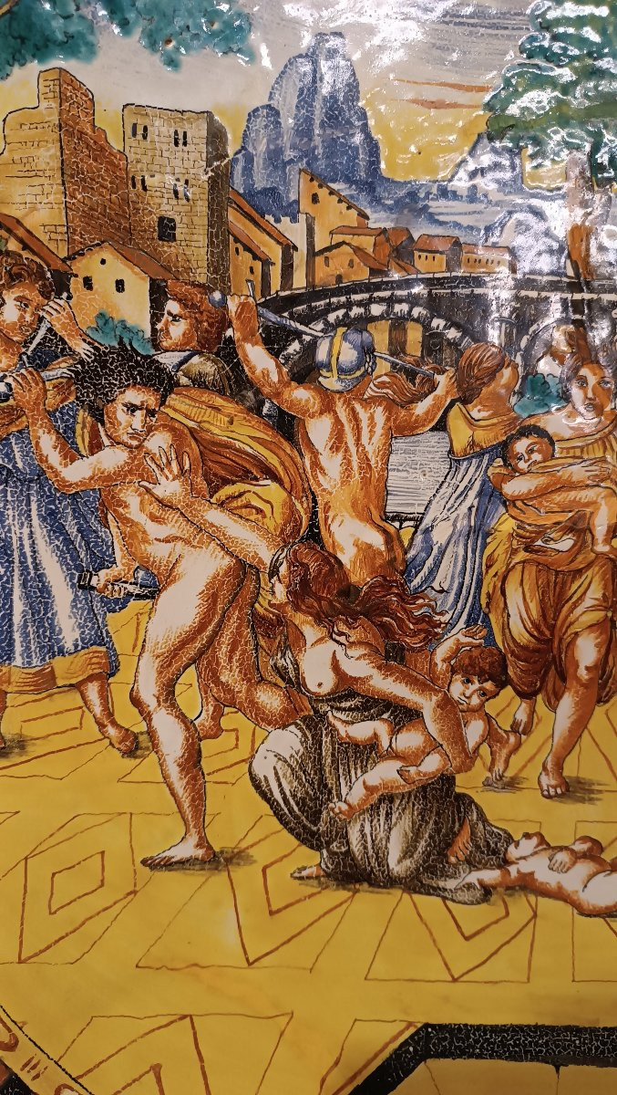 GRANDE PIATTO IN MAIOLICA MONTELUPO FINE XIX SECOLO-photo-1