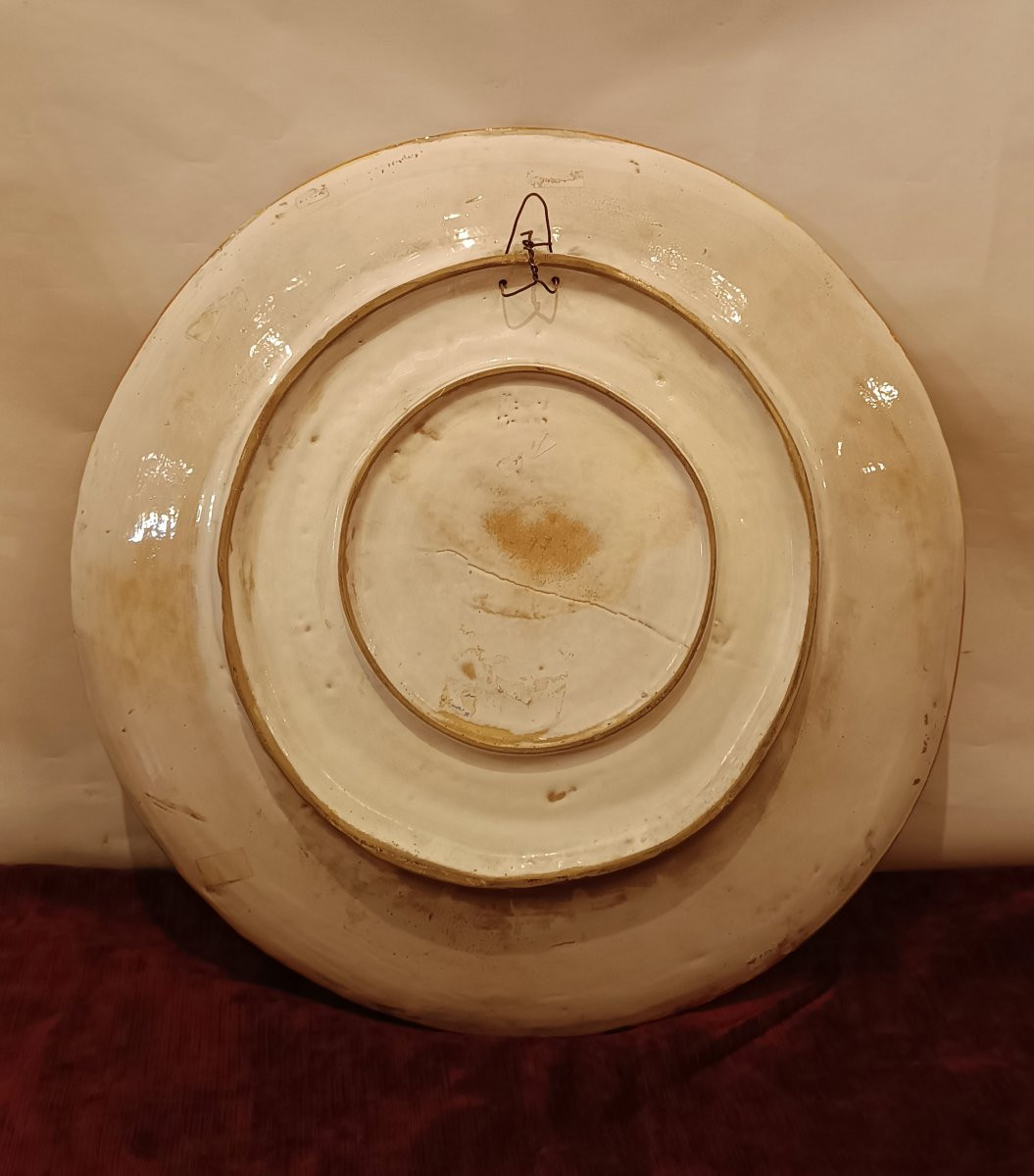 GRANDE PIATTO IN MAIOLICA MONTELUPO FINE XIX SECOLO-photo-4