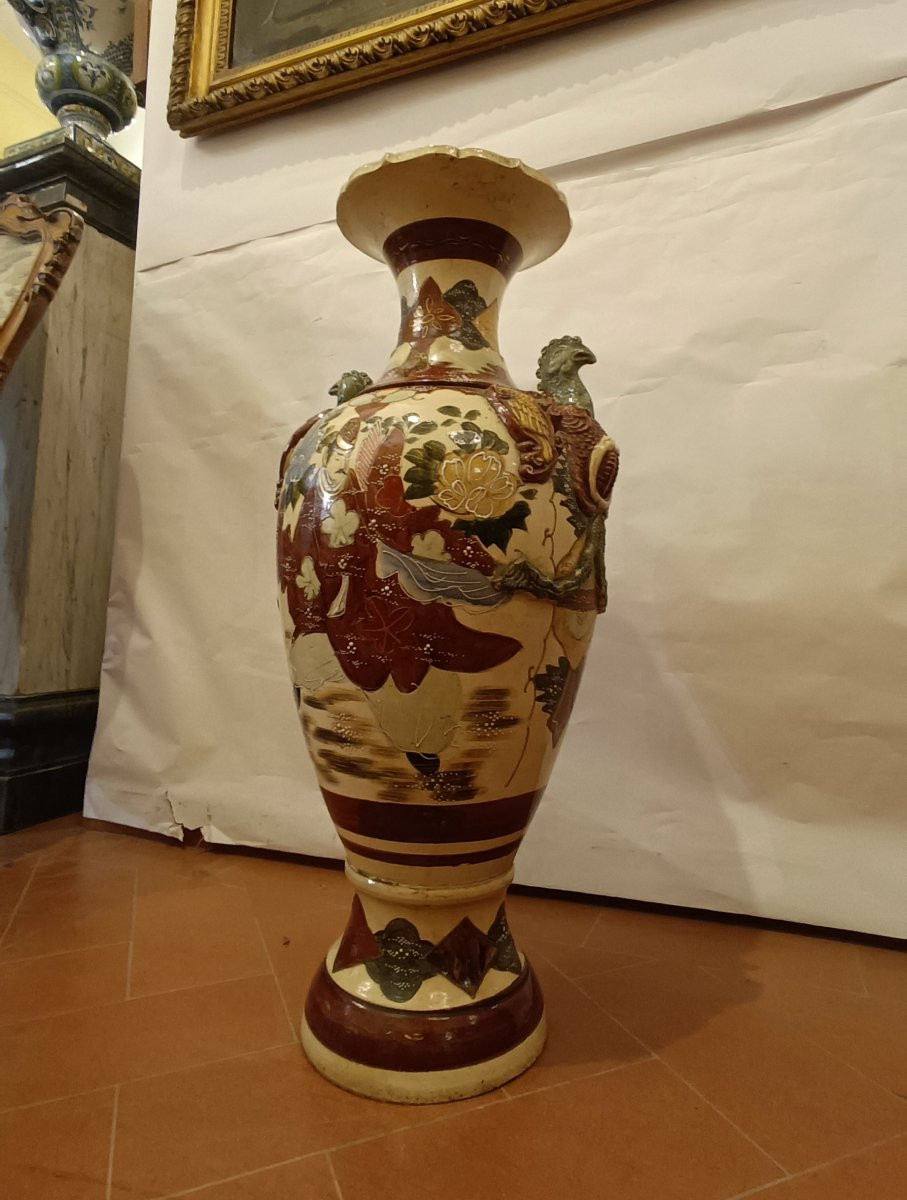 GRANDE VASO SATSUMA GIAPPONESE FINE XIX SECOLO-photo-2