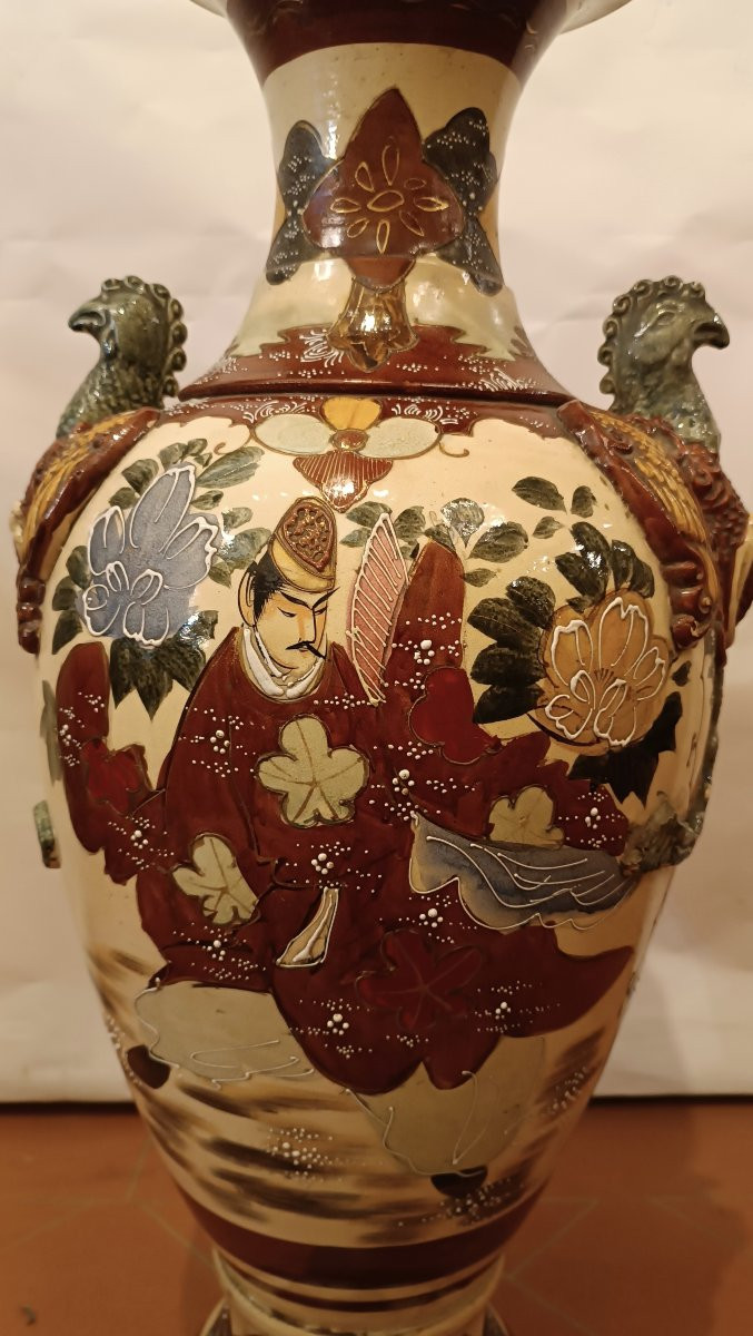 GRANDE VASO SATSUMA GIAPPONESE FINE XIX SECOLO-photo-3