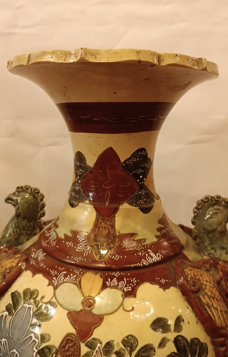GRANDE VASO SATSUMA GIAPPONESE FINE XIX SECOLO-photo-4