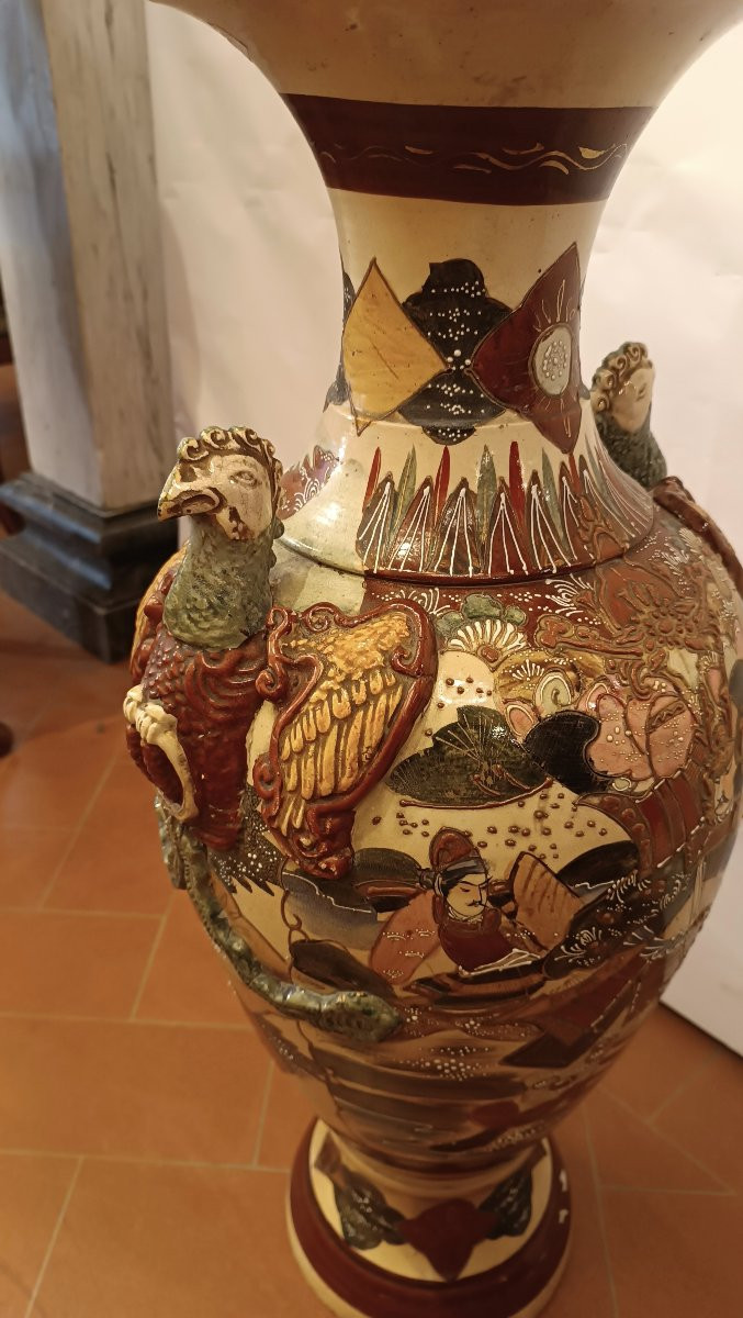 GRANDE VASO SATSUMA GIAPPONESE FINE XIX SECOLO-photo-4
