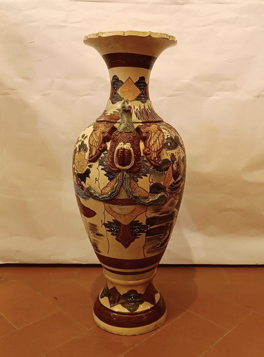 GRANDE VASO SATSUMA GIAPPONESE FINE XIX SECOLO-photo-5
