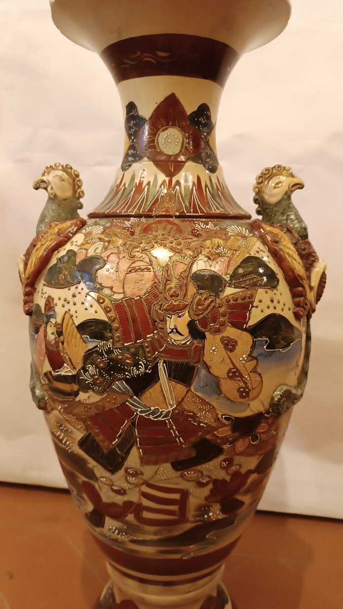 GRANDE VASO SATSUMA GIAPPONESE FINE XIX SECOLO-photo-6