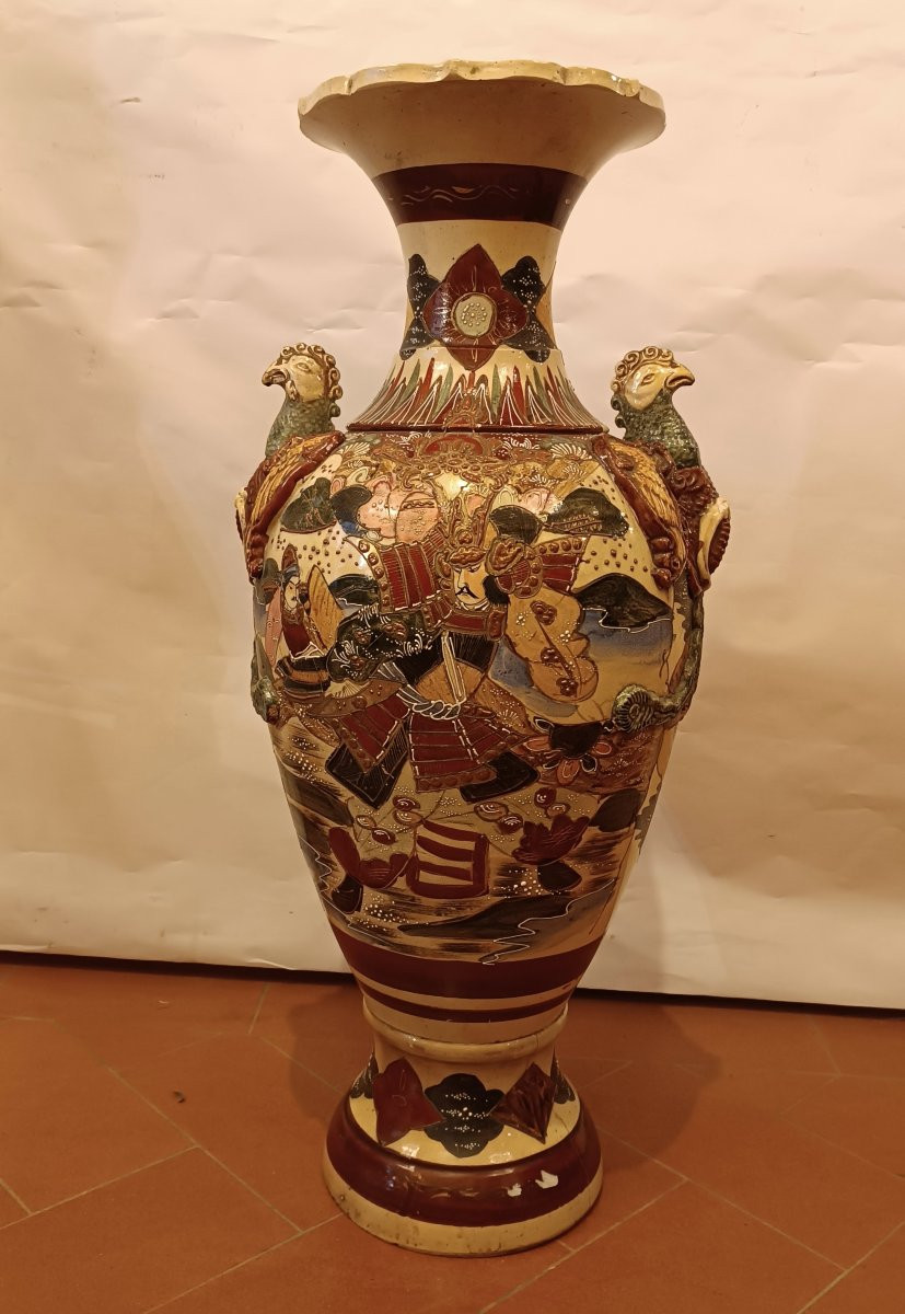 GRANDE VASO SATSUMA GIAPPONESE FINE XIX SECOLO-photo-7