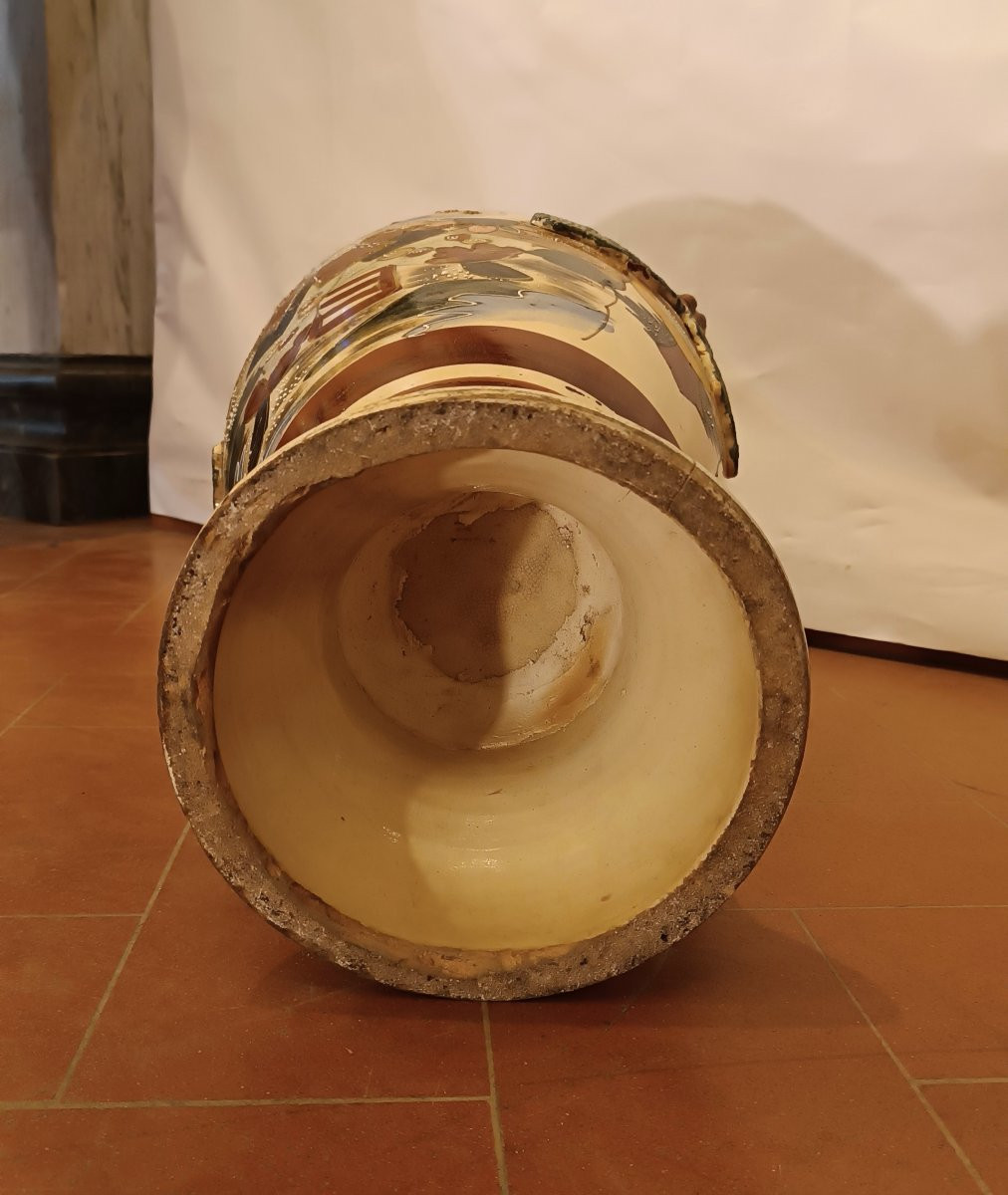 GRANDE VASO SATSUMA GIAPPONESE FINE XIX SECOLO-photo-8