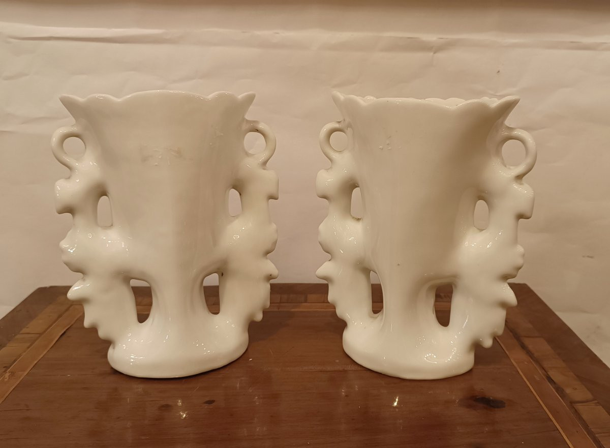 COPPIA DI VASI IN PORCELLANA META' XIX SECOLO-photo-6