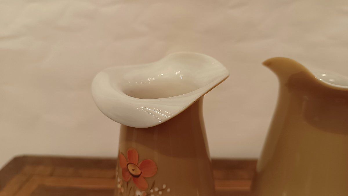 COPPIA DI VASI IN OPALINA LIBERTY SECONDA META' XIX SECOLO-photo-5