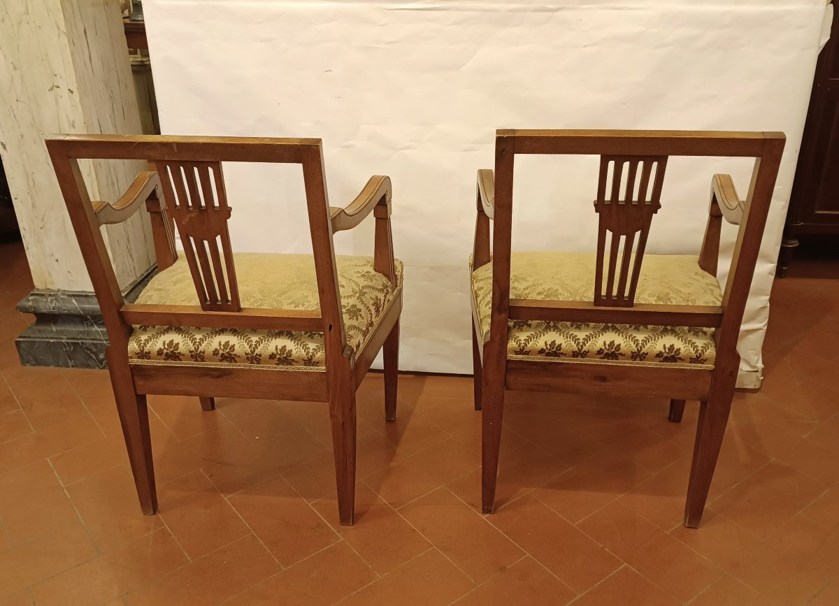 PICCOLO SALOTTO CON DIVANE E POLTRONE LUIGI XVI FINE XVIII SECOLO-photo-8