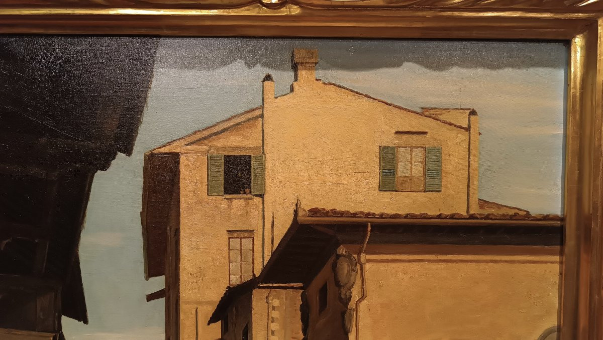 DIPINTO CON SCORCIO DI FIRENZE PRIMA META' XIX SECOLO -photo-3