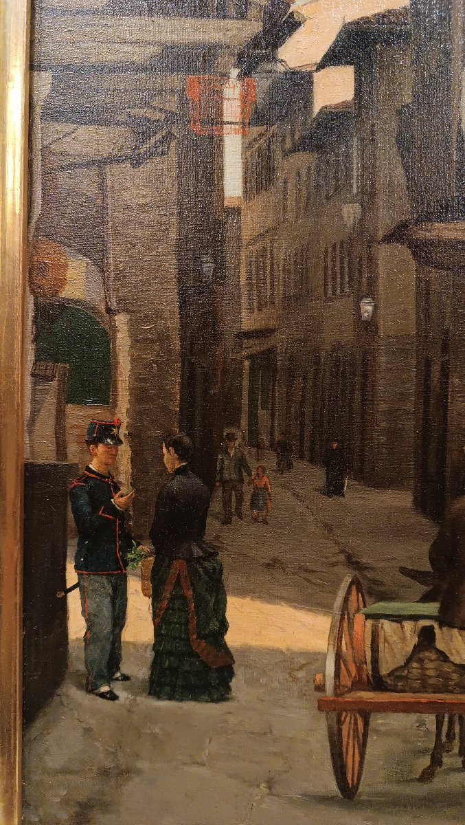 DIPINTO CON SCORCIO DI FIRENZE PRIMA META' XIX SECOLO -photo-1