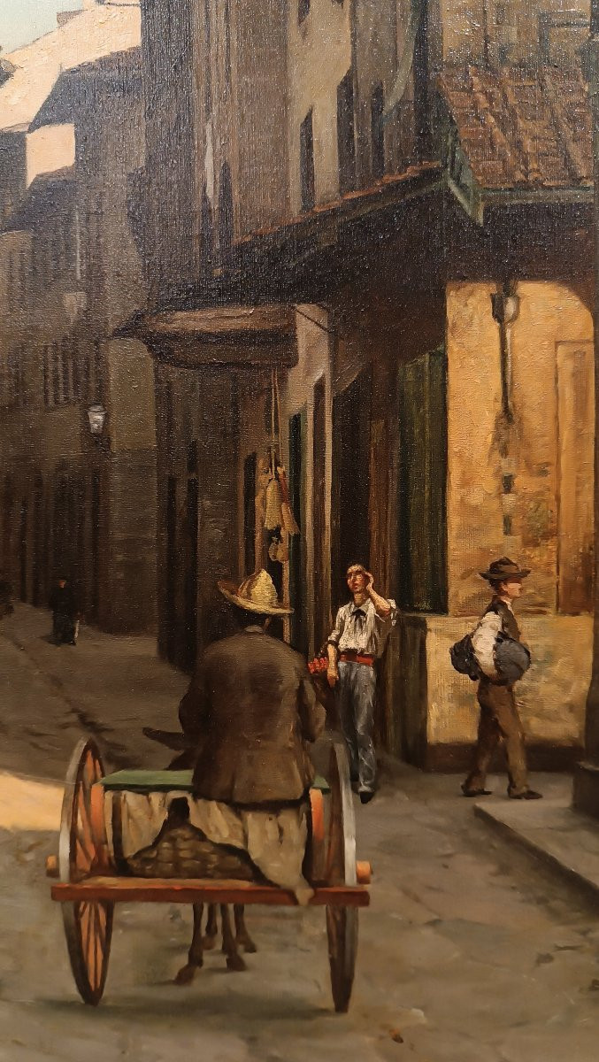 DIPINTO CON SCORCIO DI FIRENZE PRIMA META' XIX SECOLO -photo-2