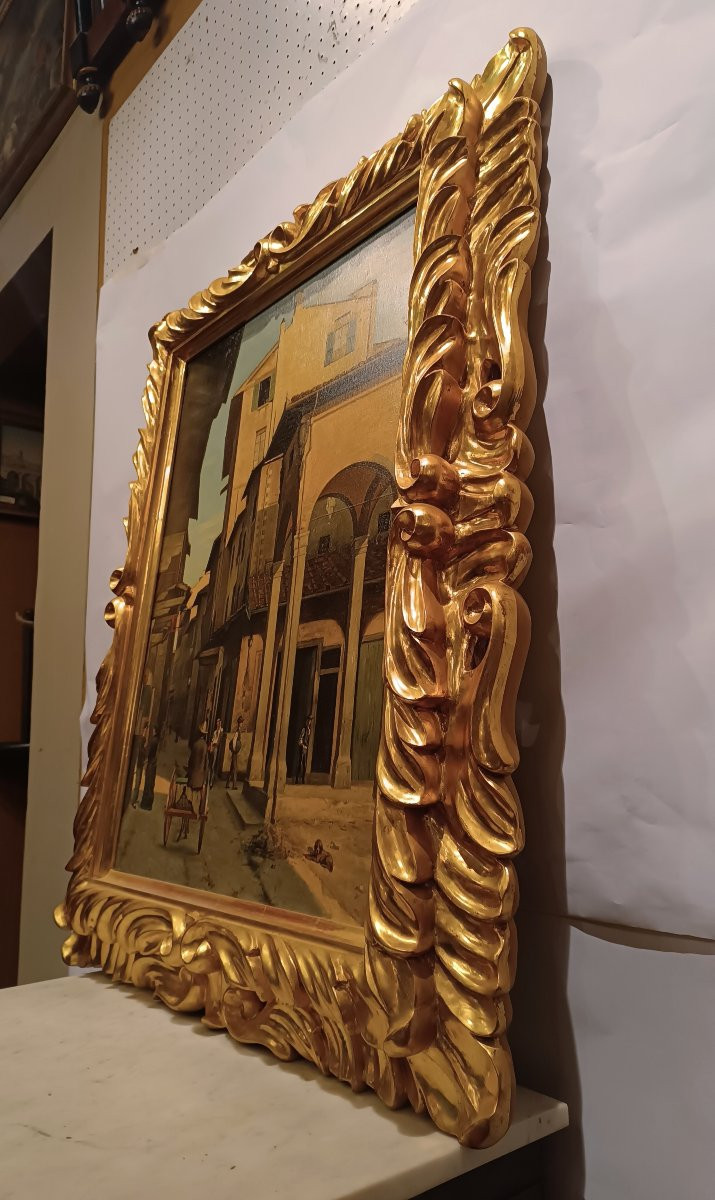 DIPINTO CON SCORCIO DI FIRENZE PRIMA META' XIX SECOLO -photo-4