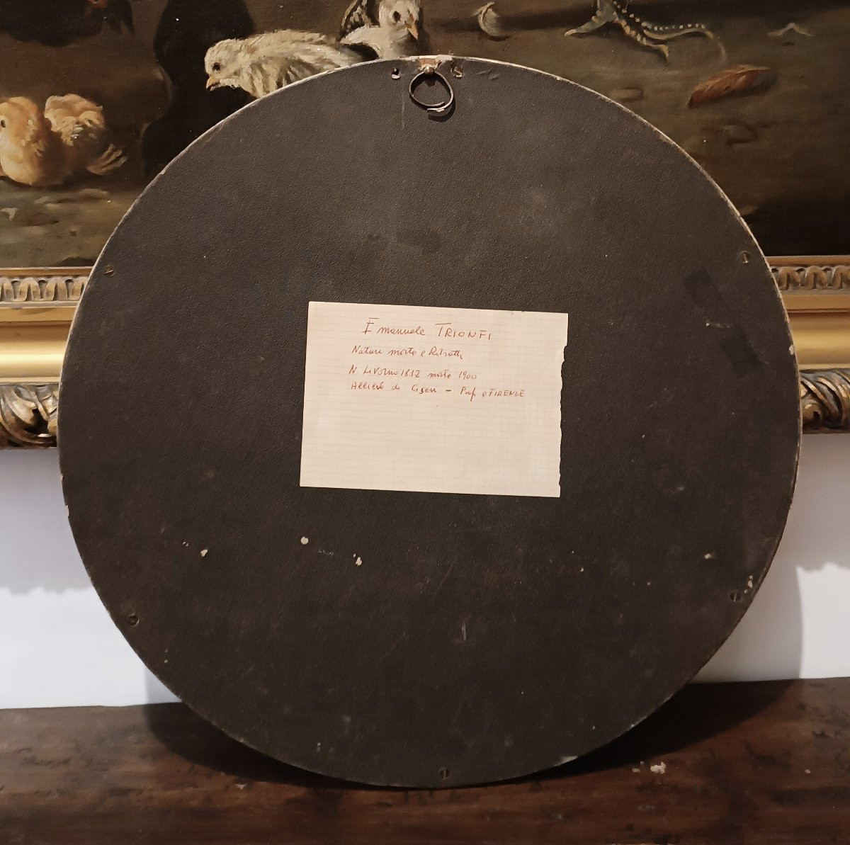 DIPINTO SU CERAMICA EMANUELE TRIONFI SECONDA META' XIX SECOLO -photo-4