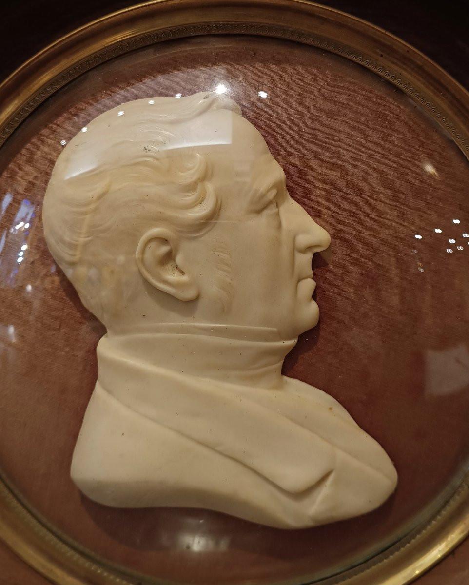 RITRATTO MASCHILE IN CERA DI G. GRITTI META' XIX SECOLO -photo-4