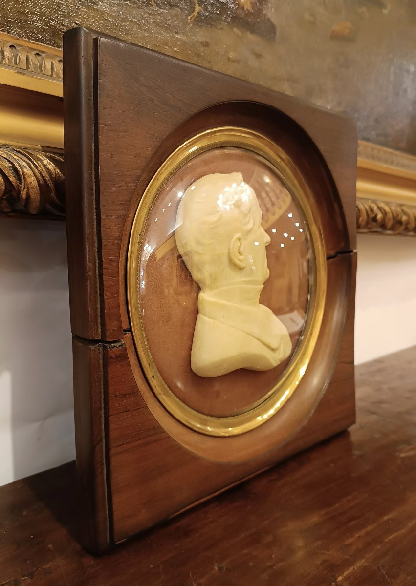 RITRATTO MASCHILE IN CERA DI G. GRITTI META' XIX SECOLO -photo-5