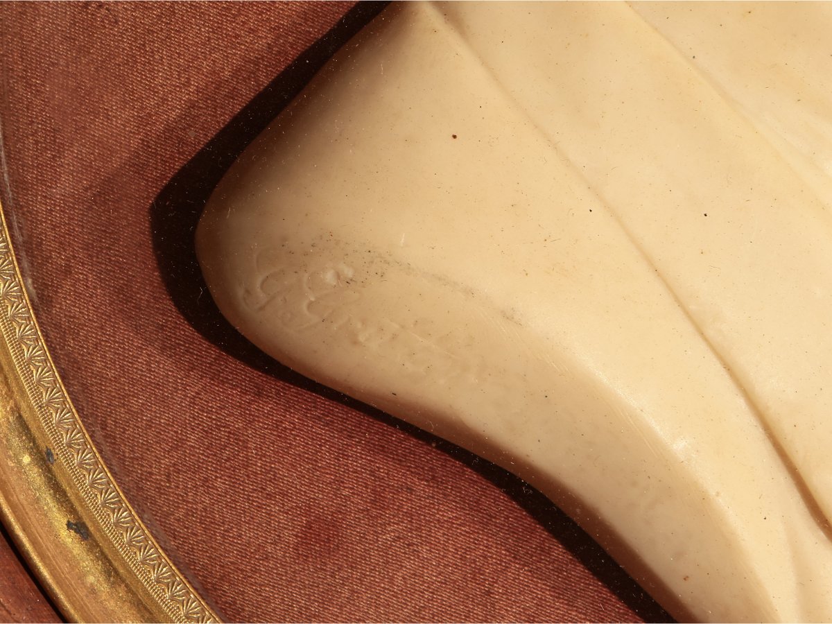 RITRATTO MASCHILE IN CERA DI G. GRITTI META' XIX SECOLO -photo-7