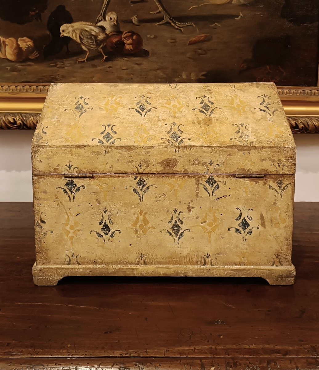 PICCOLA CASSA DIPINTA XVII SECOLO -photo-3
