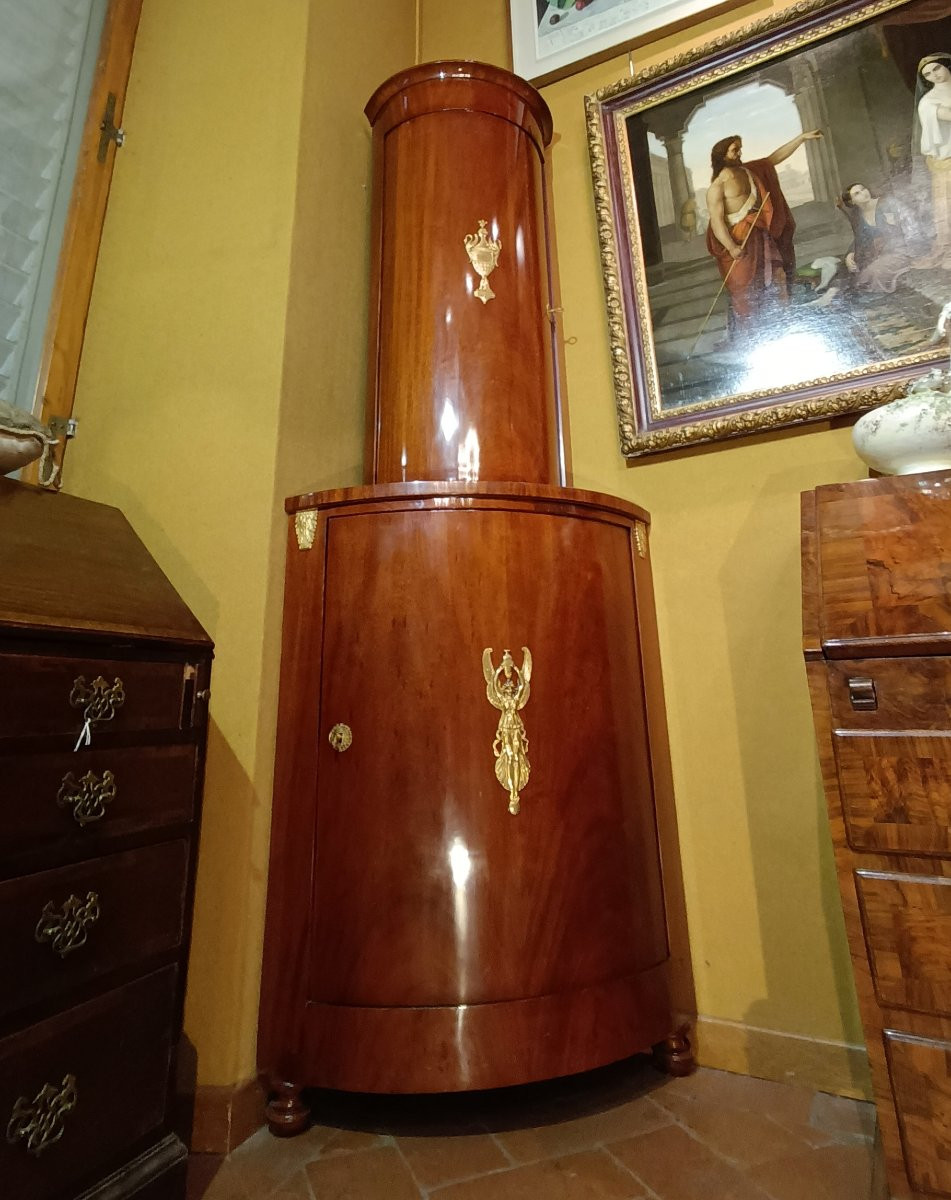 ANGOLIERA IMPERO IN MOGANO PRIMO XIX SECOLO-photo-3