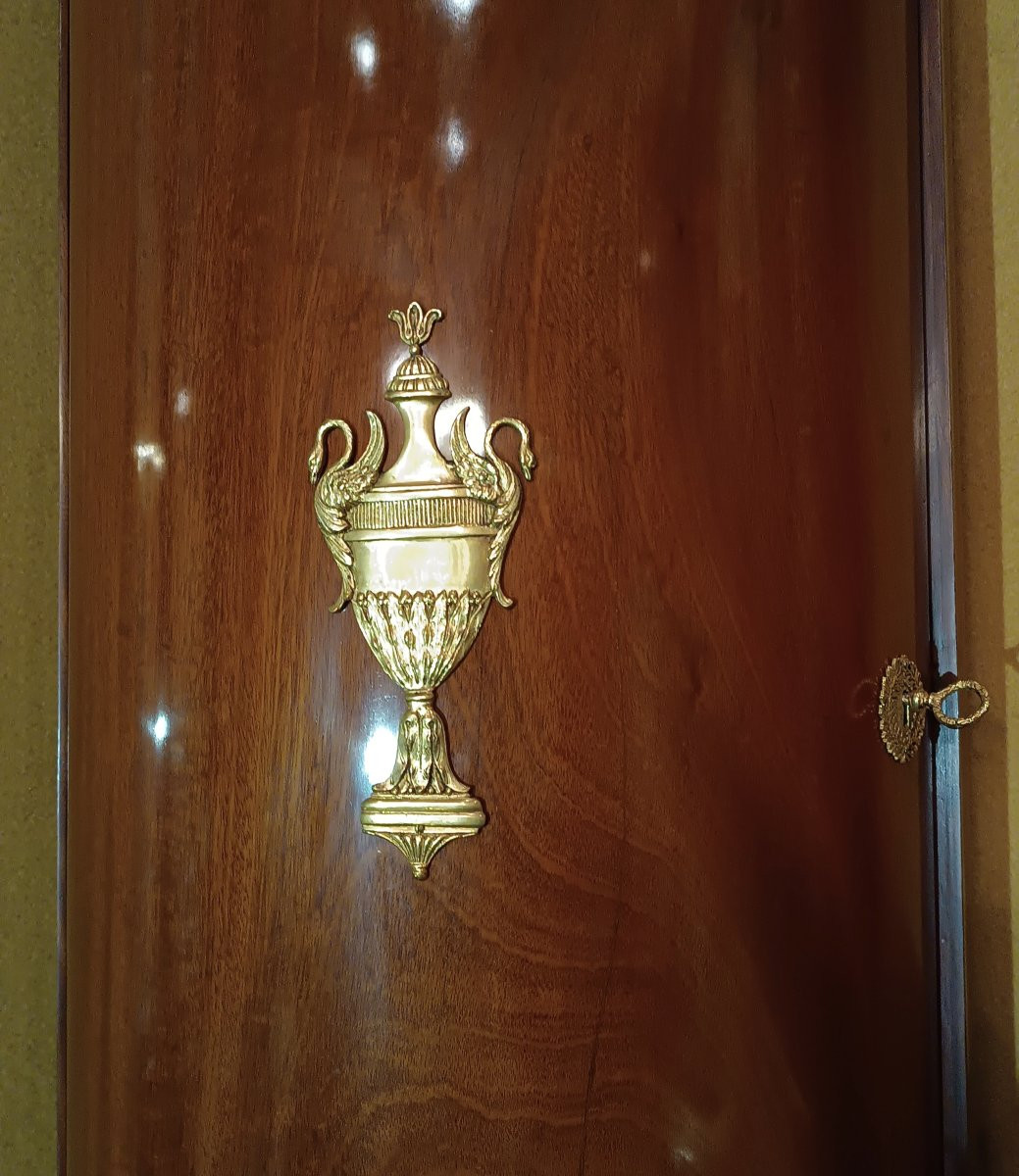 ANGOLIERA IMPERO IN MOGANO PRIMO XIX SECOLO-photo-5