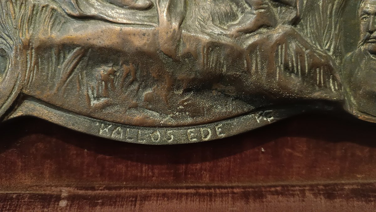 PLACCA IN BRONZO CON EROI UNGHERESI PRIMO XIX SECOLO-photo-2