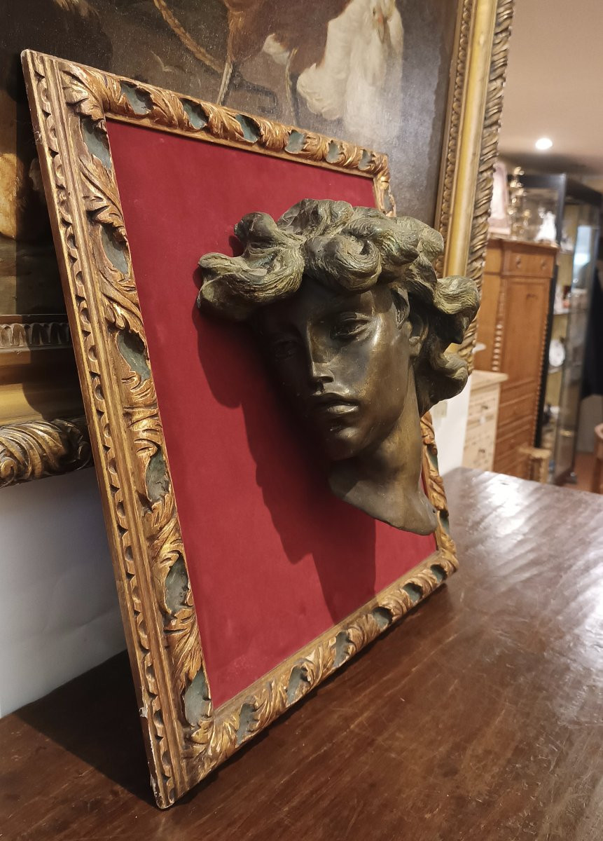 TESTA DI FANCIULLA IN BRONZO FINE XIX SECOLO -photo-2