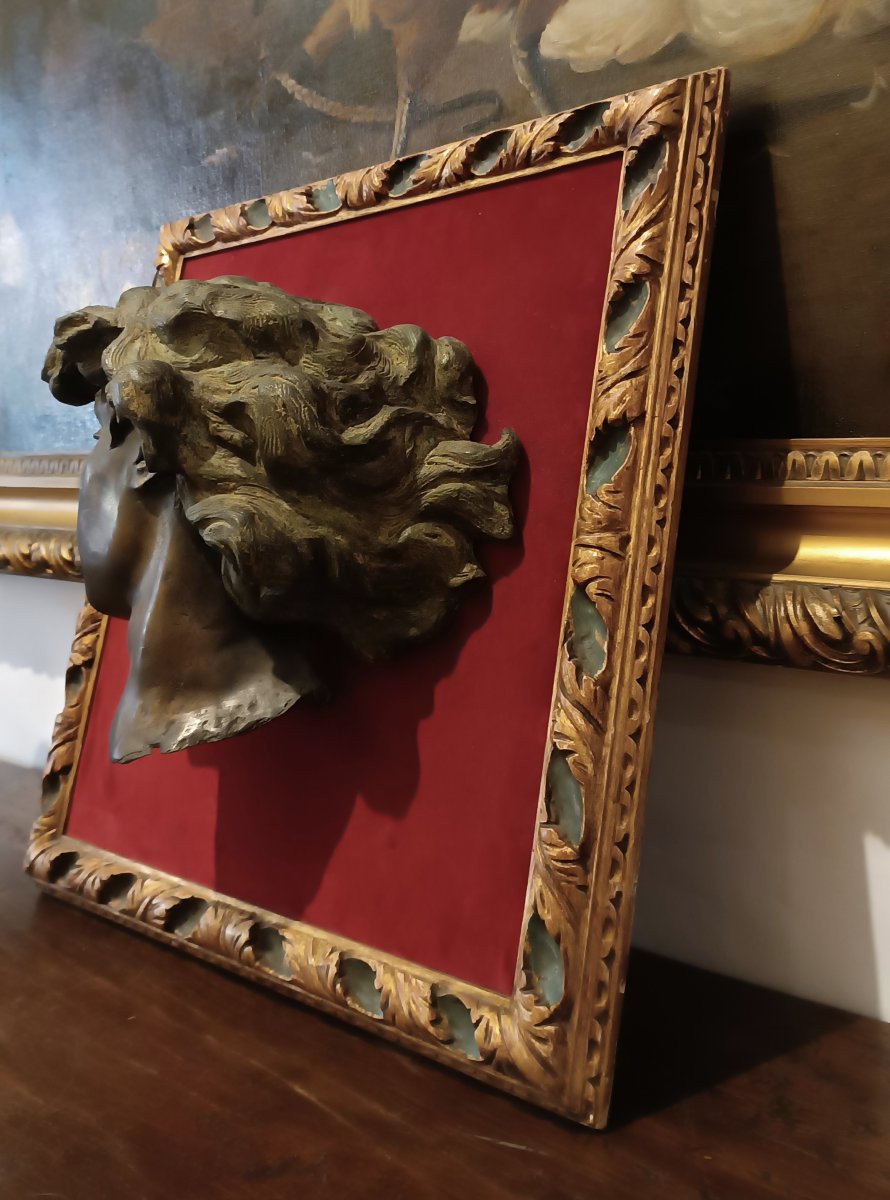 TESTA DI FANCIULLA IN BRONZO FINE XIX SECOLO -photo-4