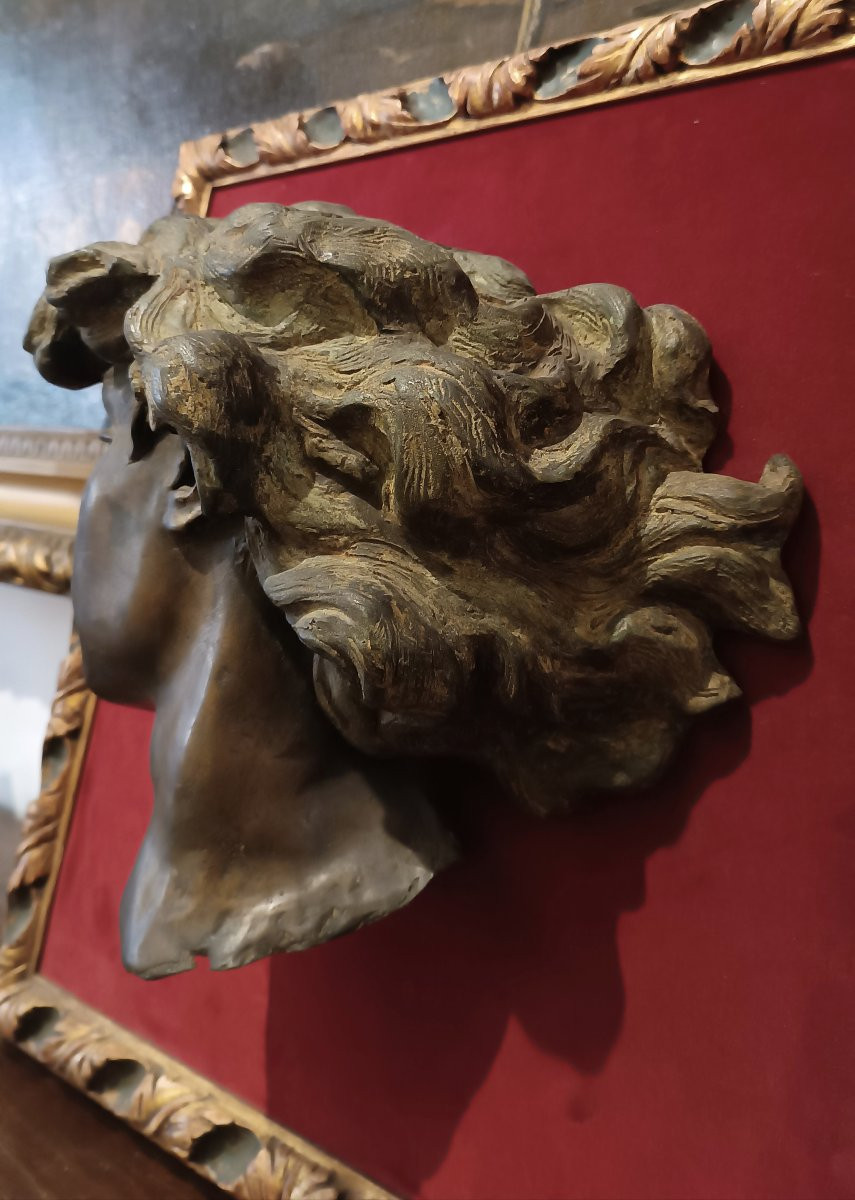 TESTA DI FANCIULLA IN BRONZO FINE XIX SECOLO -photo-1