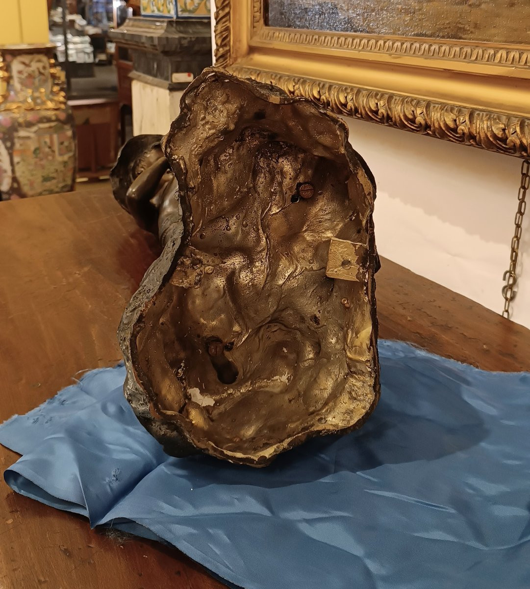 SCULTURA "PESCATORE" IN BRONZO FINE XIX SECOLO-photo-8